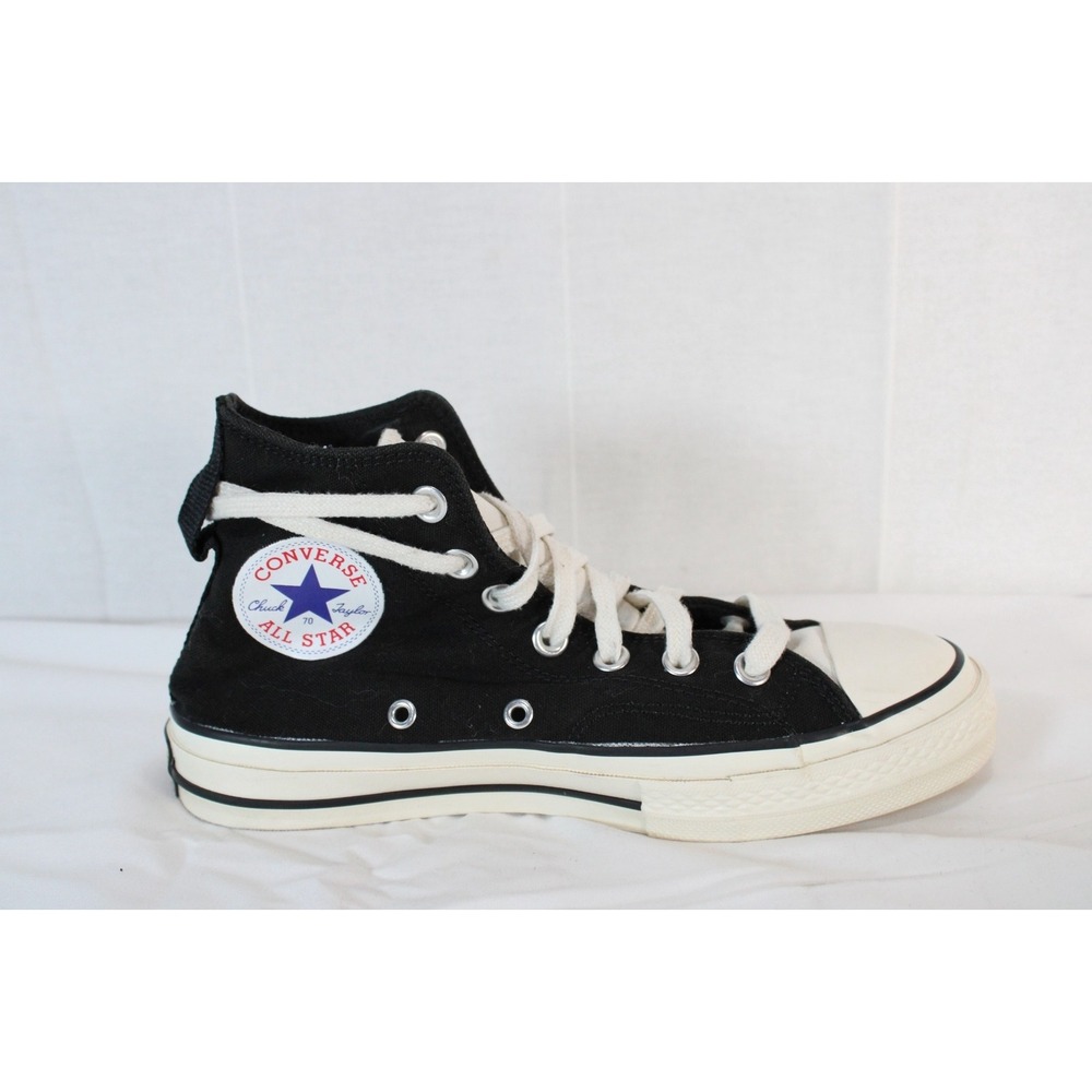 Converse Fear of God Essentials Chuck 70 Hi Black White Mens 5.5 Womens 7.5 - Picture 7 of 13